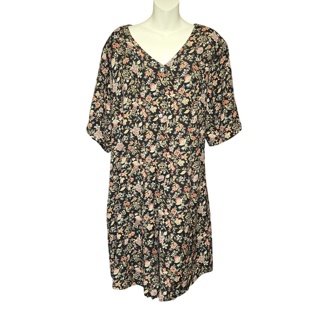 Vtg Jacque & Koko Womens 14/16 Romper‎ Shorts Ditsy Floral Flowy Beach Vacation